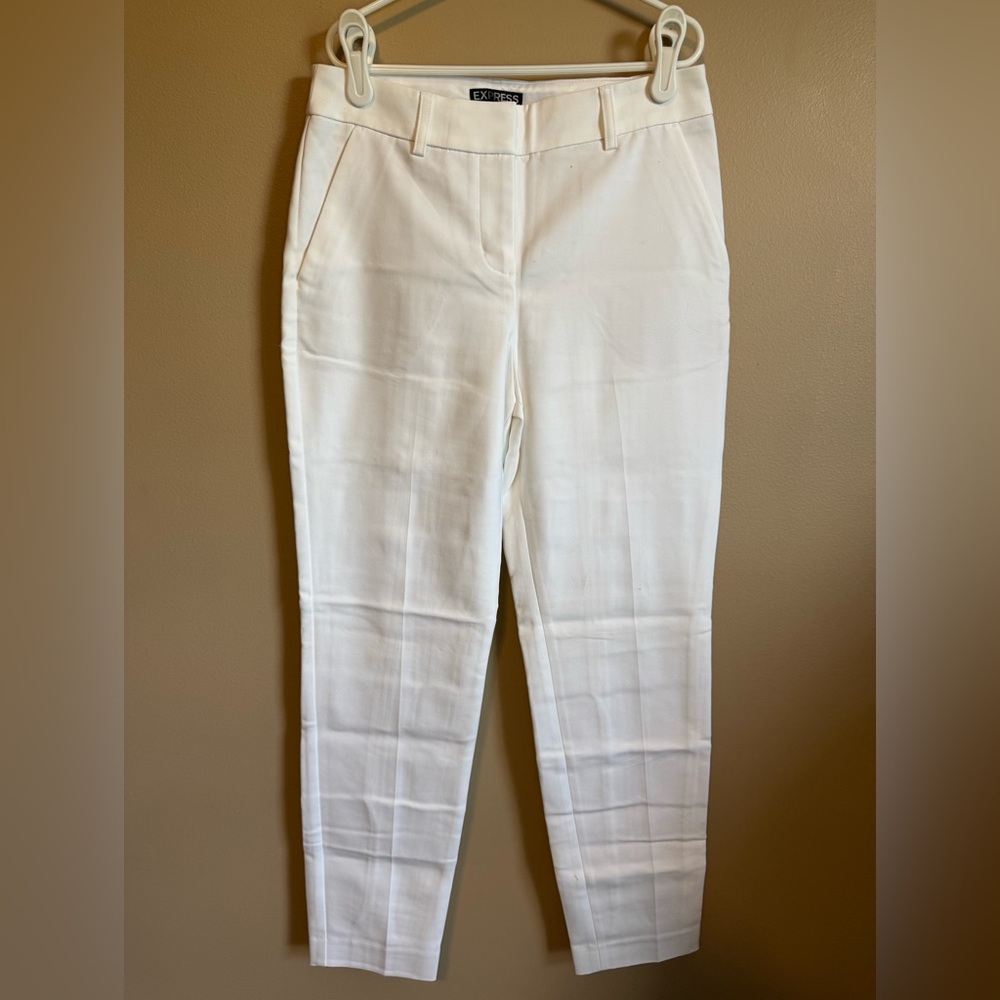 Express White Ankle Pants